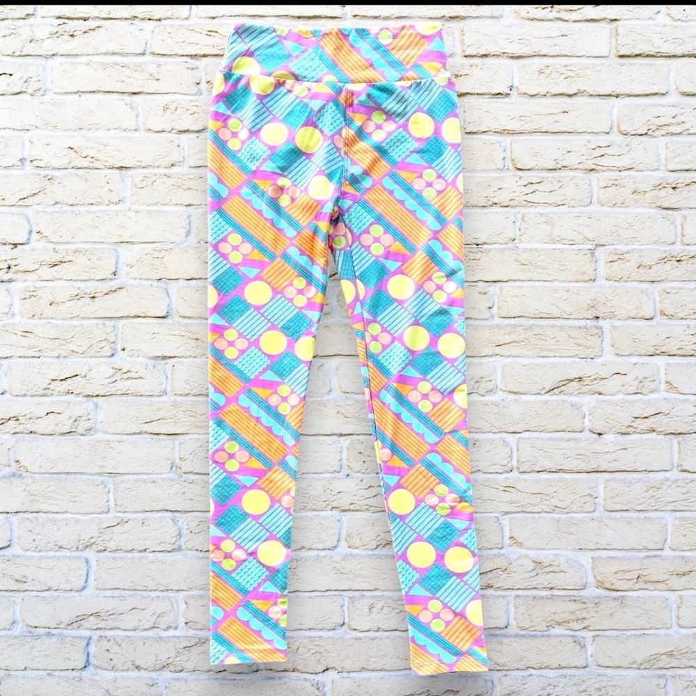 2for$15 3for$20 NEW LuLaRoe Leggings - Pastel purple green orange yellow shapes